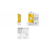 APKT 1204 PER-SM Positive chip splitter inserts of APKT 12 with two helical cutting edges & high positive rake for 90° shoulders on 3 splitting grooves on one side & 2 splitting grooves on the opposite - Big-tools Industrial Supply Tools for Metal Cutting